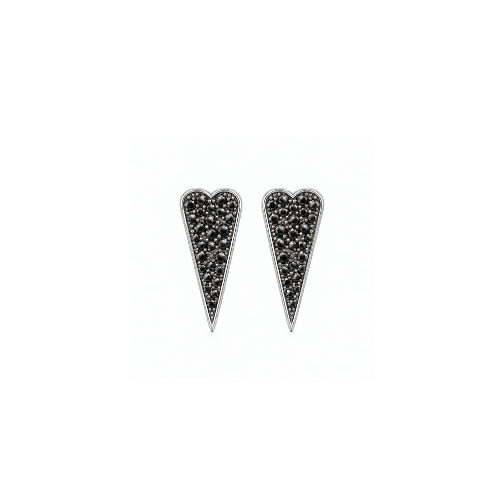 Orecchini Shining Heart Cuore in Argento e pietre preziose