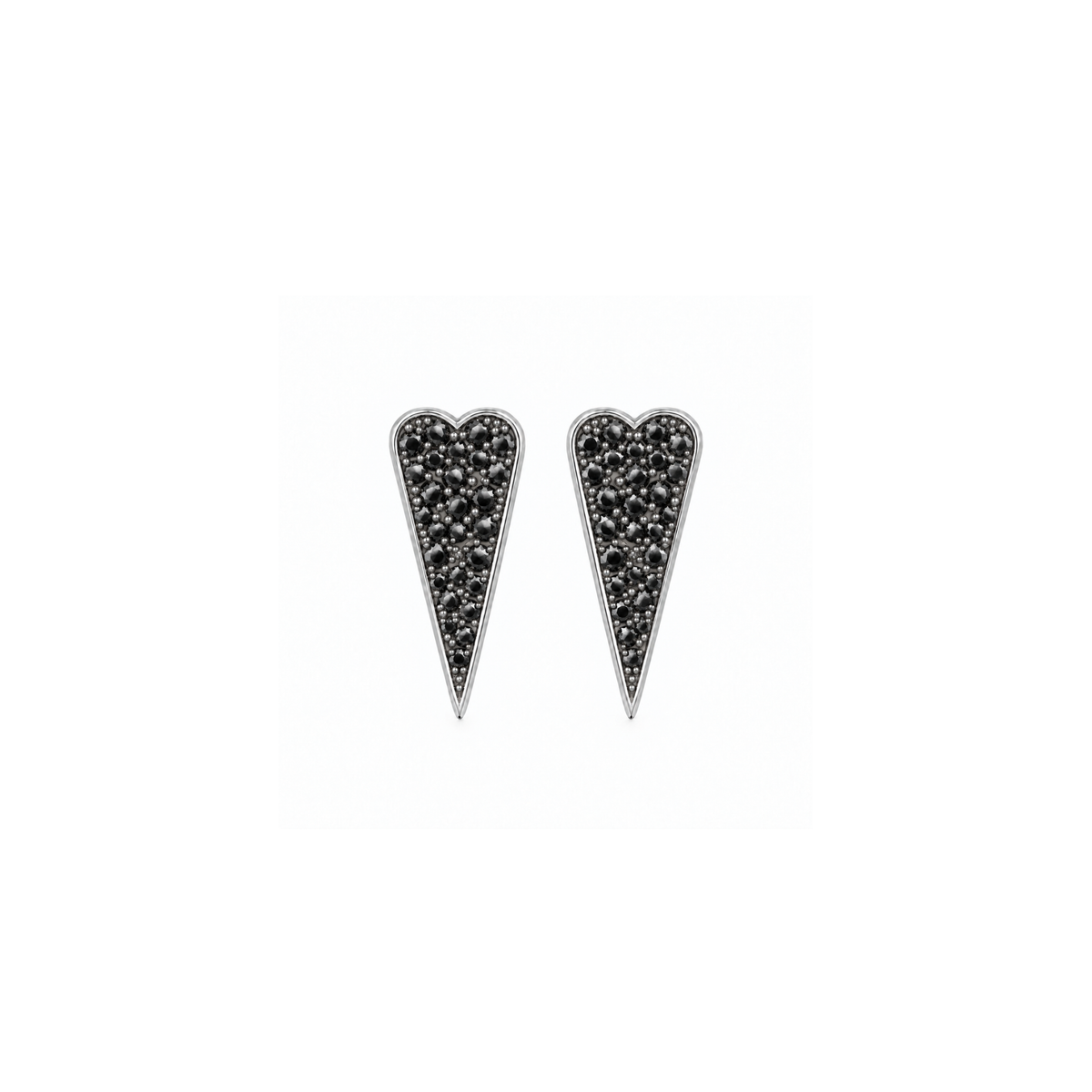 Orecchini Shining Heart Cuore in Argento e pietre preziose