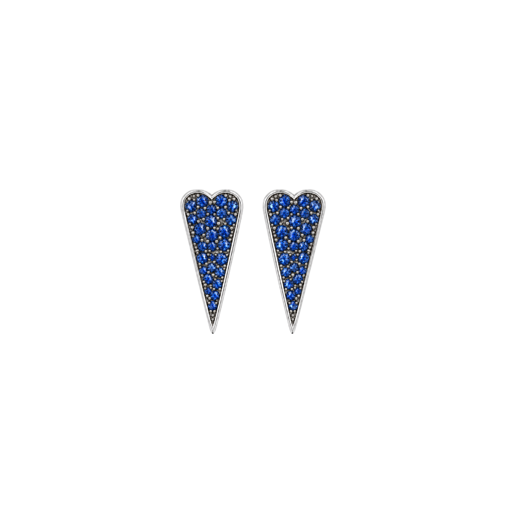 Orecchini Shining Heart Cuore in Argento e pietre preziose