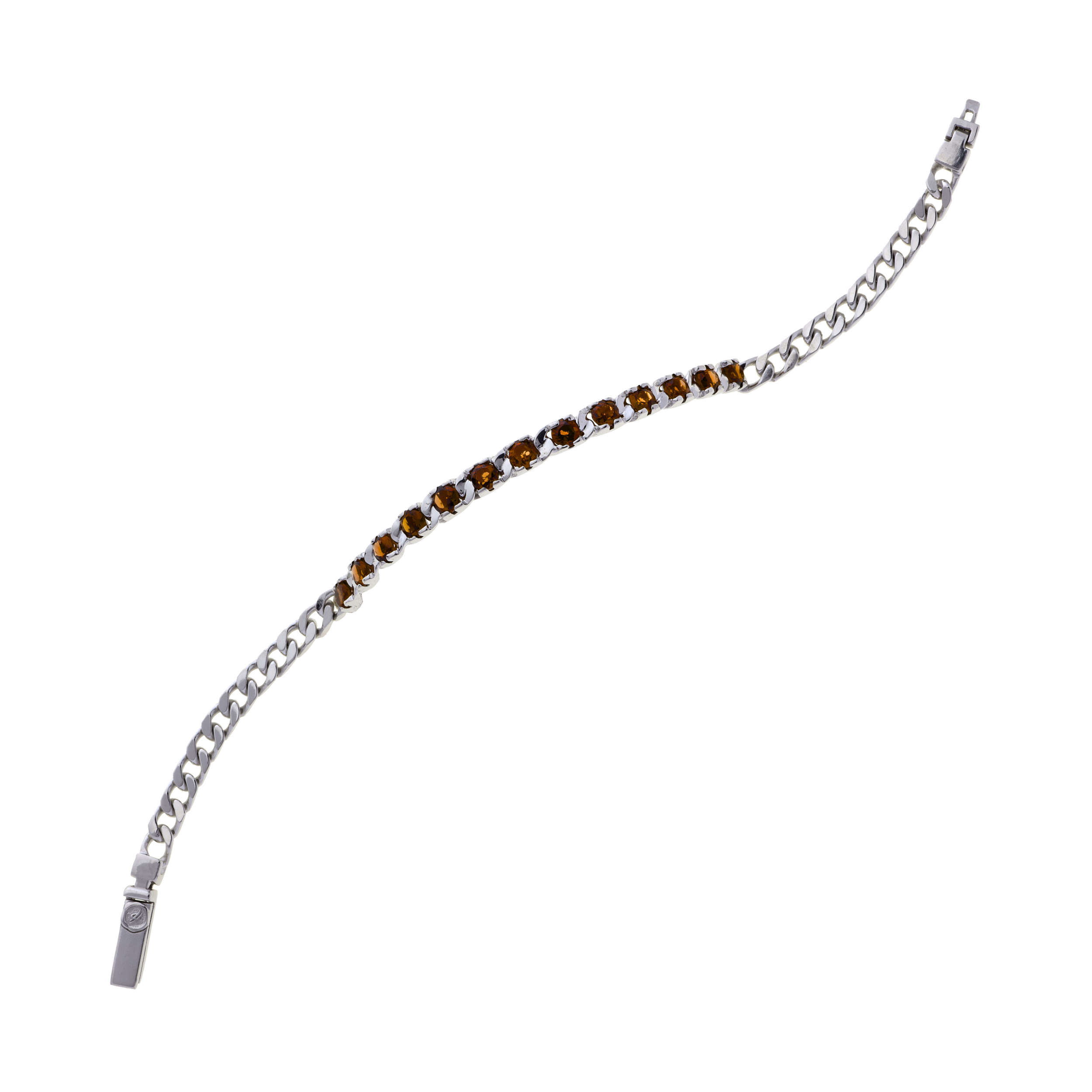 Bracciale Perpetual Love Mezzo Tennis piccolo in Argento e Pietra NaturaleLondon Blue