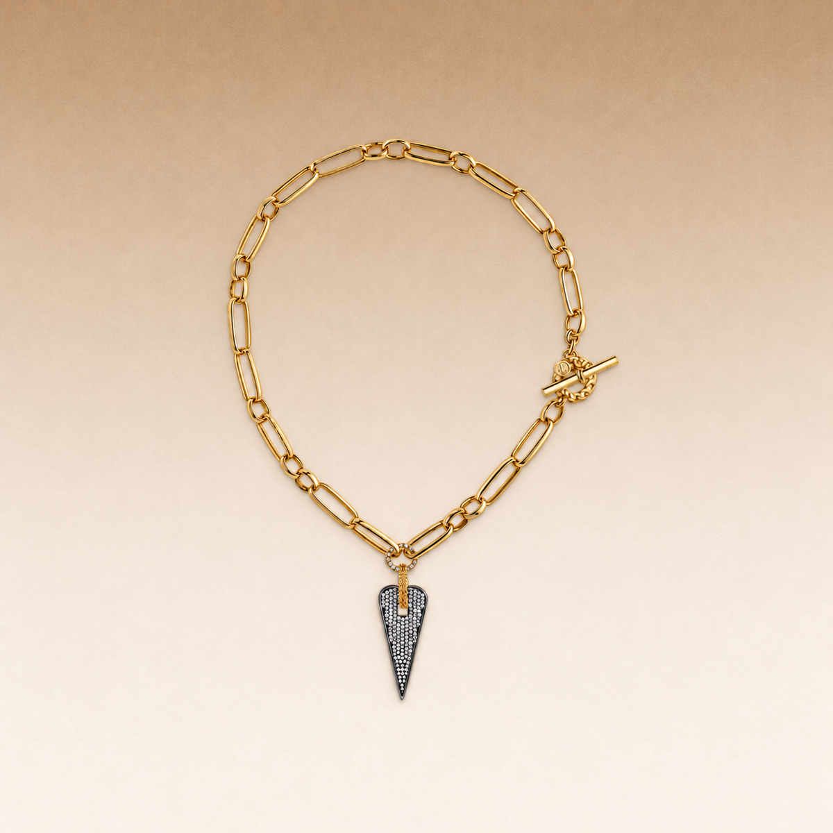 Collana Shining Heart catena in Oro Argento e Diamanti