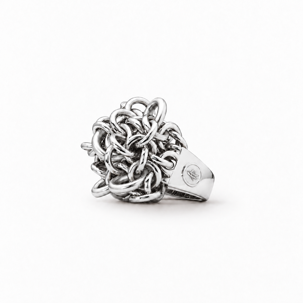 Plot Ring in Silver and Diamonds