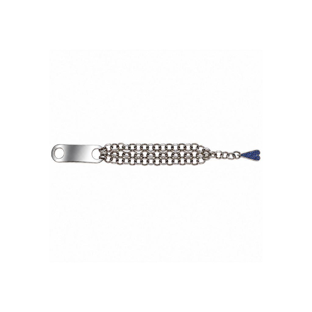 bracciale shining heart in argento e pietre preziose