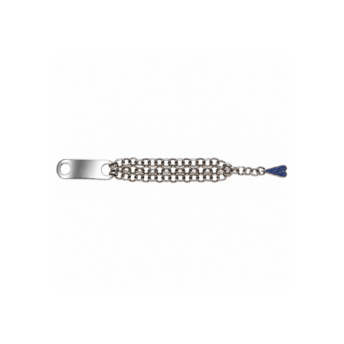 bracciale shining heart in argento e pietre preziose