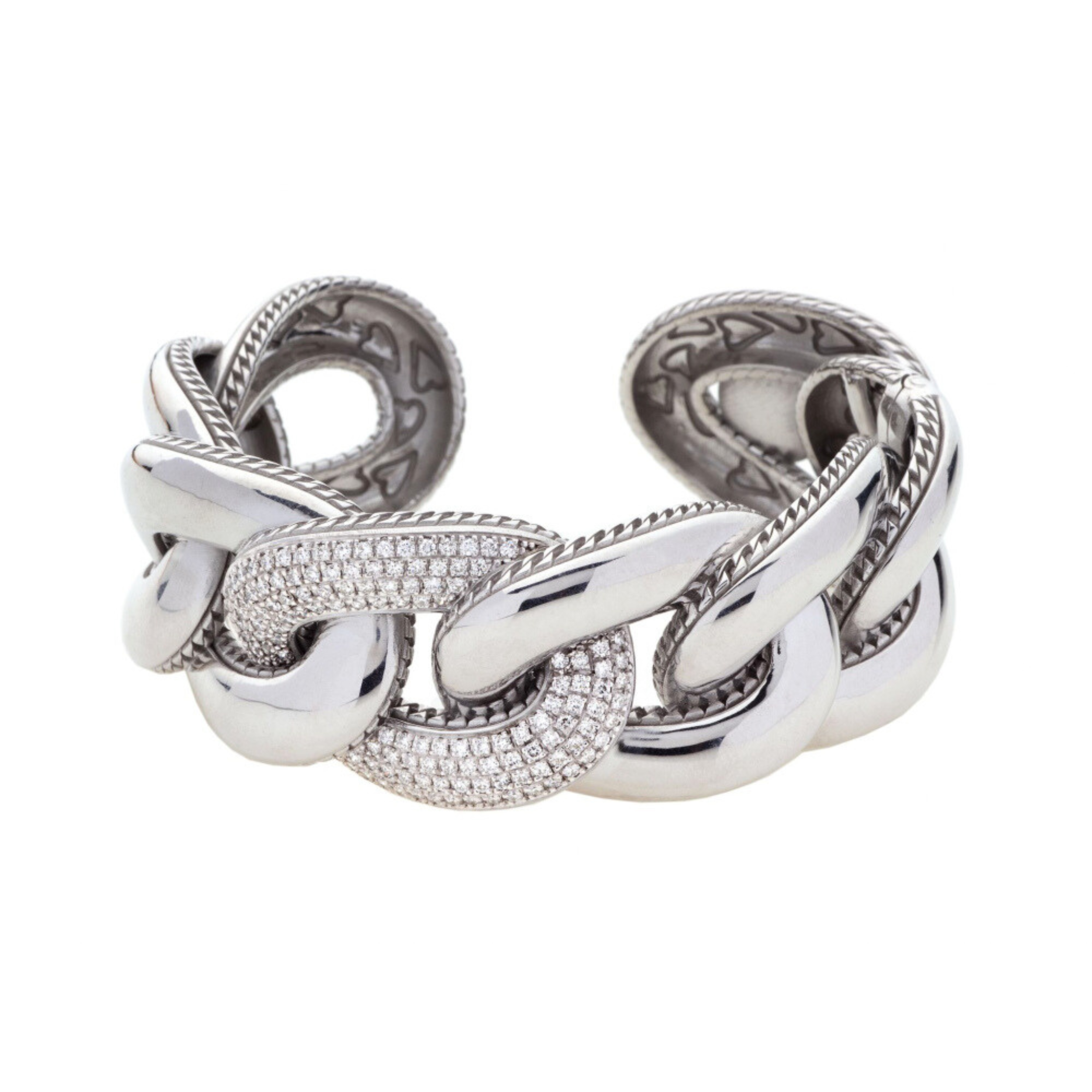 Bracciale Glitter in Argento e Diamanti 1 fascia