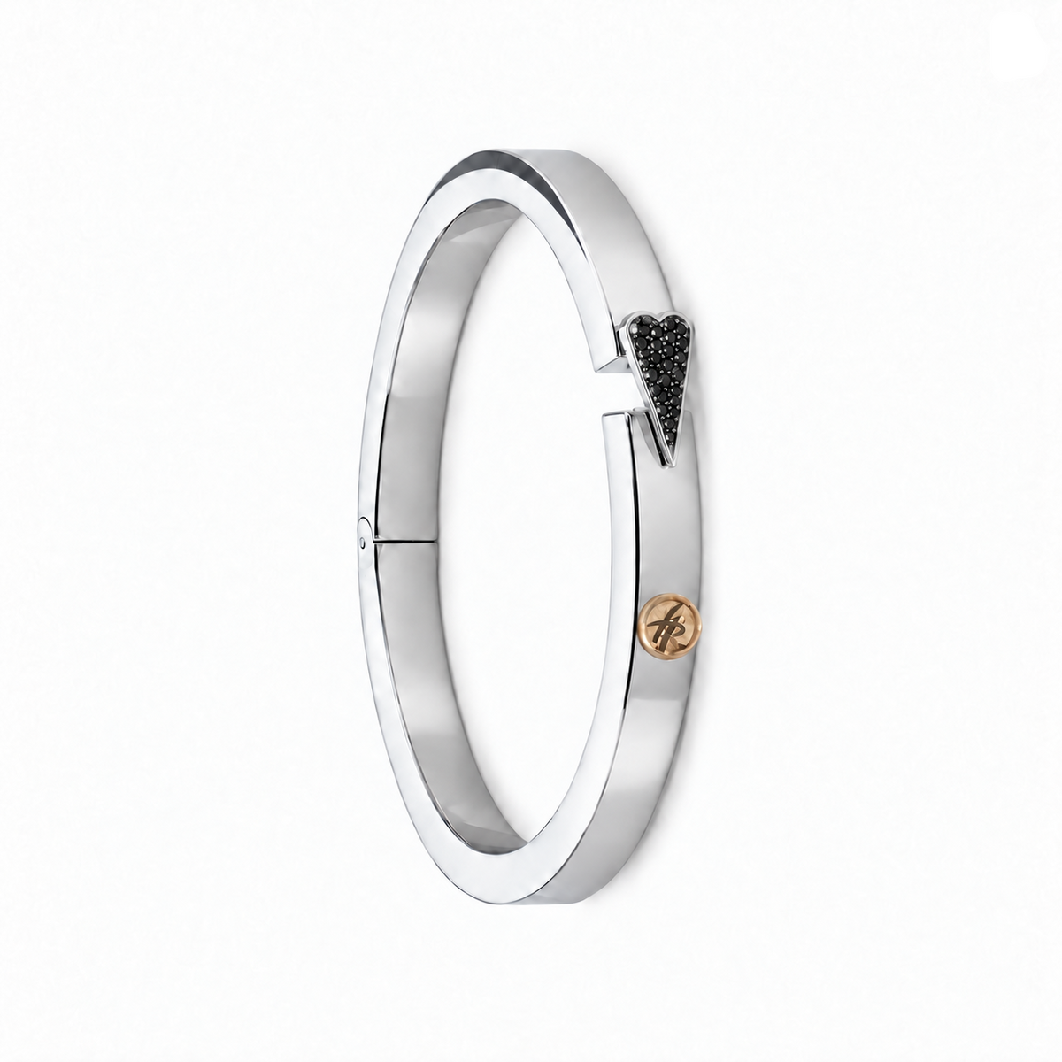 Shining Heart Bracelet in Silver and Diamonds