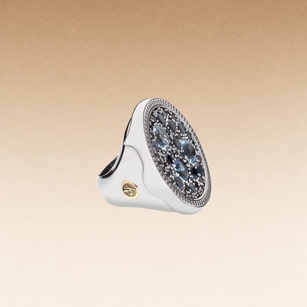 Kosmos Maxi Ring with Natural Stones