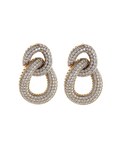 Glitter diamond and gold earrings