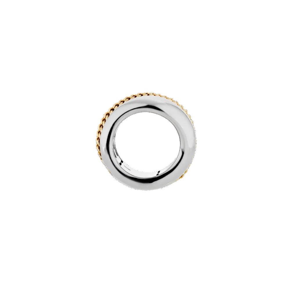 Chemin du Coer ring in silver and gold