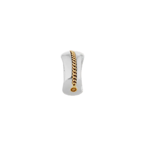 Small Chemin du Coer ring in silver and gold
