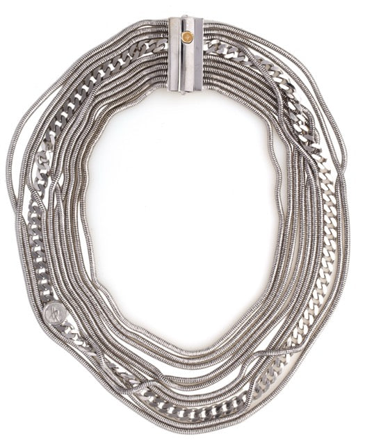 Collana Waves multifili in argento