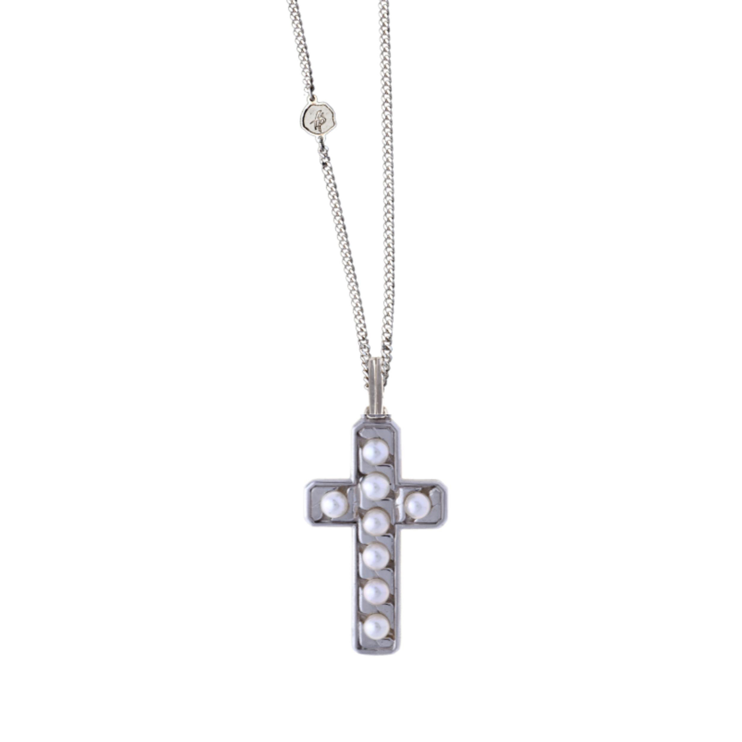 Collana Perpetual Love Croce Piccola in Argento e PerlePerle