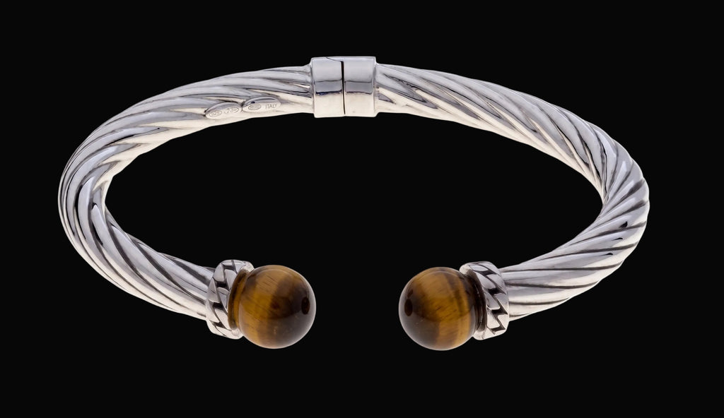 Bracciale Charisma in argento rodiato e pietre naturali