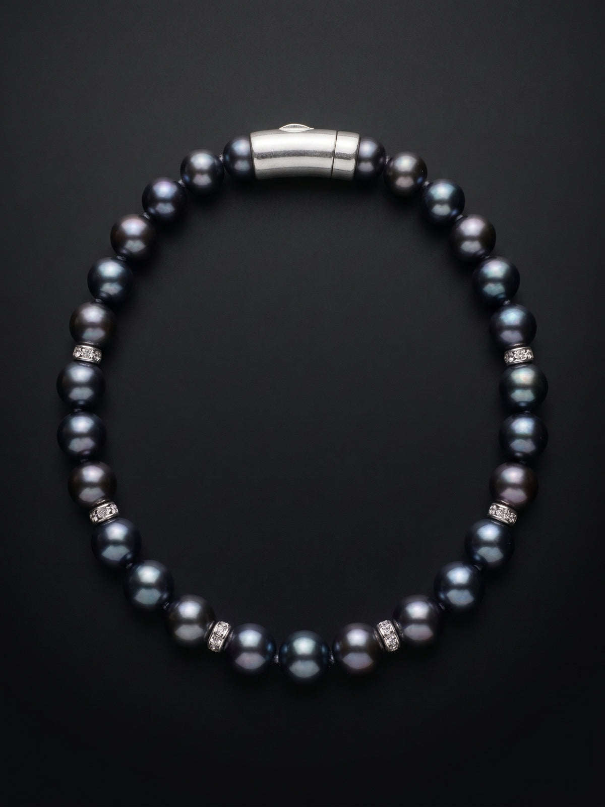 bracciale charisma in perle, onice e argento