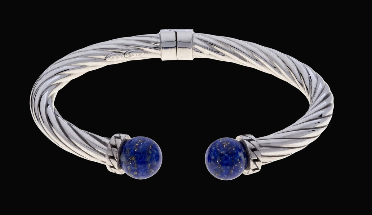 Bracciale Charisma in argento rodiato e pietre naturali