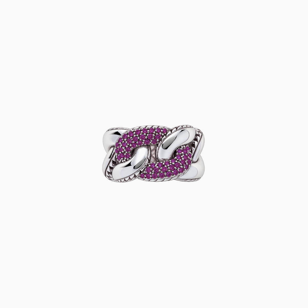 Glitter Ring in Silver and Rubies