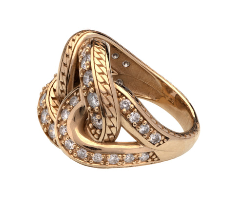 Glitter Ring in Gold and Diamonds