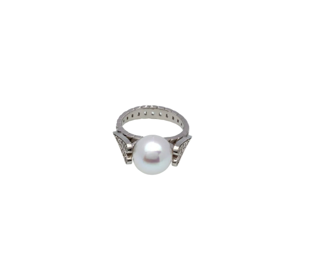 Anello Forever Now perla e diamanti
