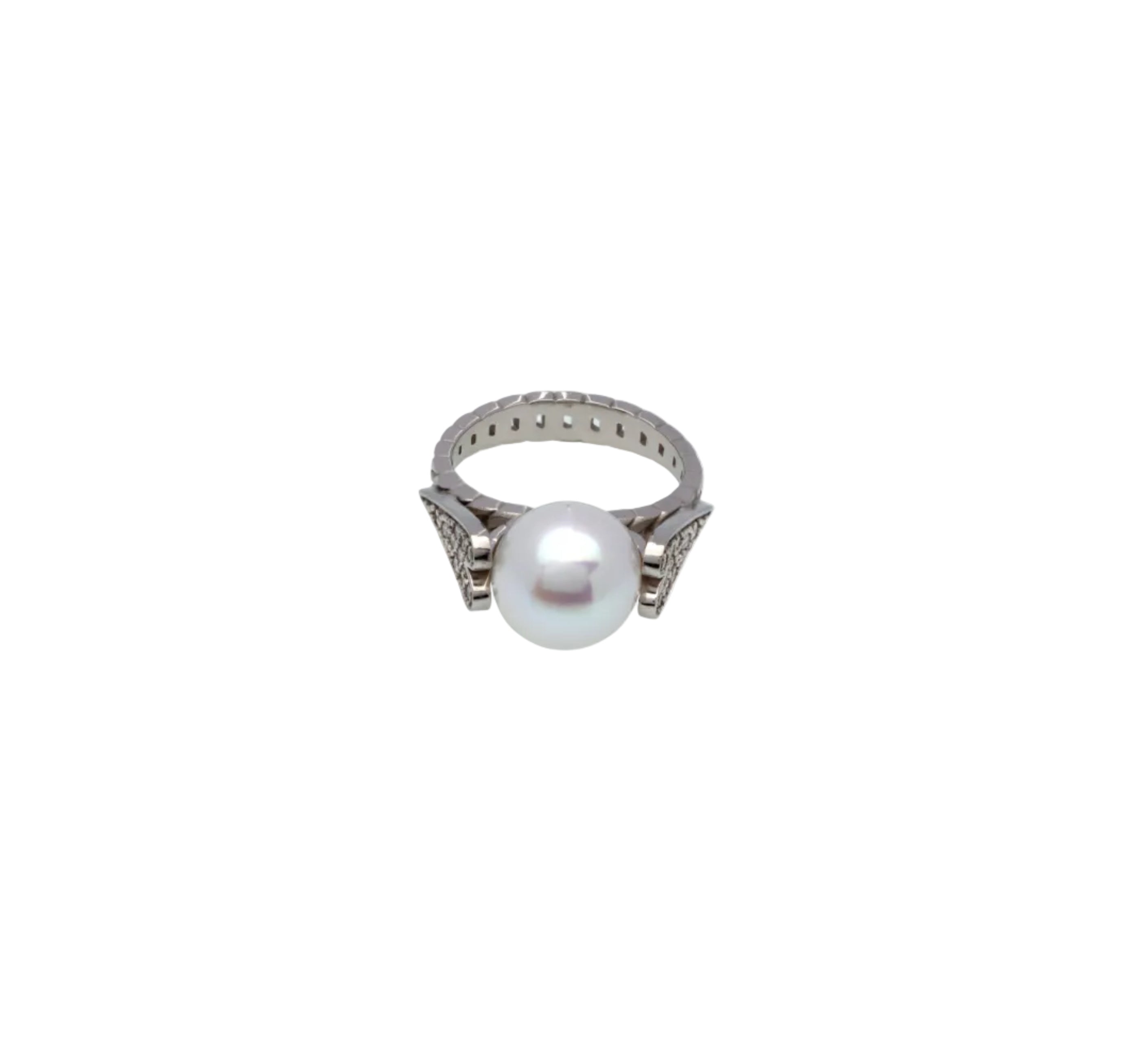 Anello Forever Now perla e diamanti