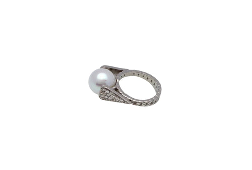 Anello Forever Now perla e diamanti