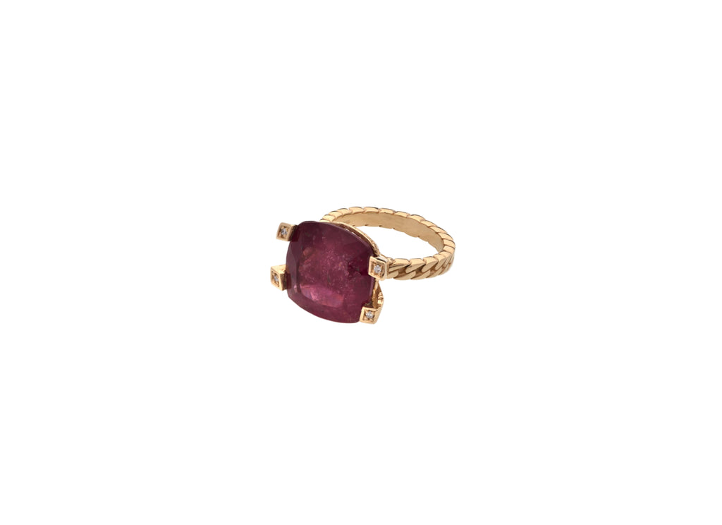 Anello Unique in Oro e Pietre Naturali
