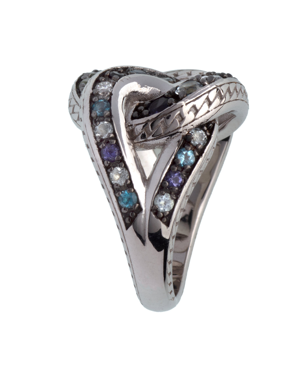 Anello Glitter Argento e tormaline