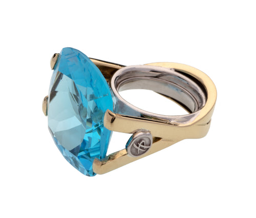 Anello Luminosity in oro, argento e pietra naturale