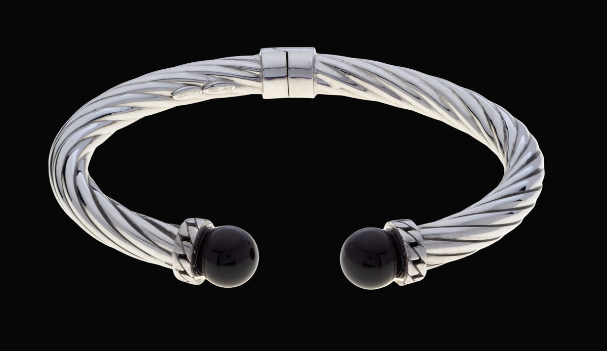Bracciale Charisma in argento rodiato e pietre naturali