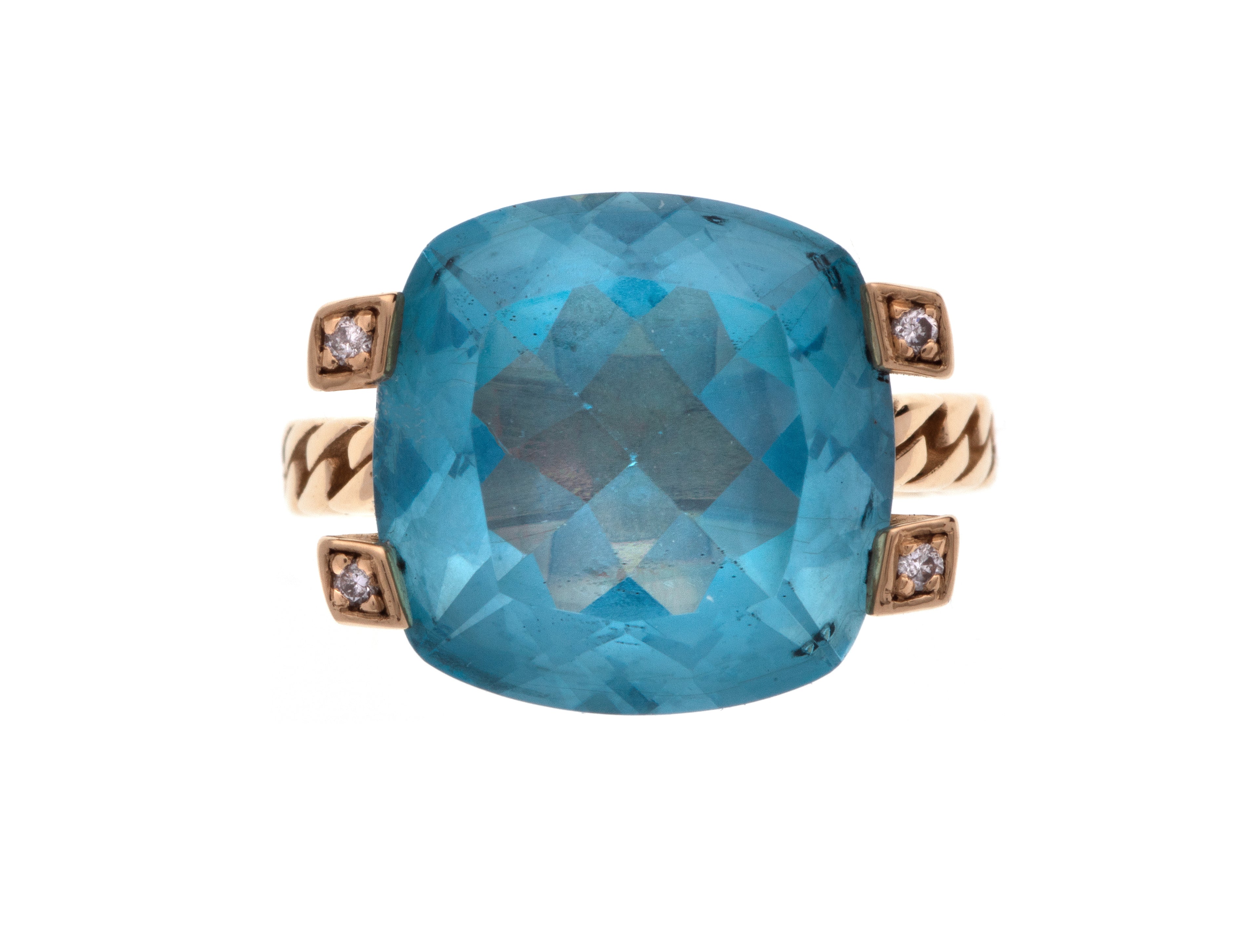Unique Ring in Gold and Natural Stones