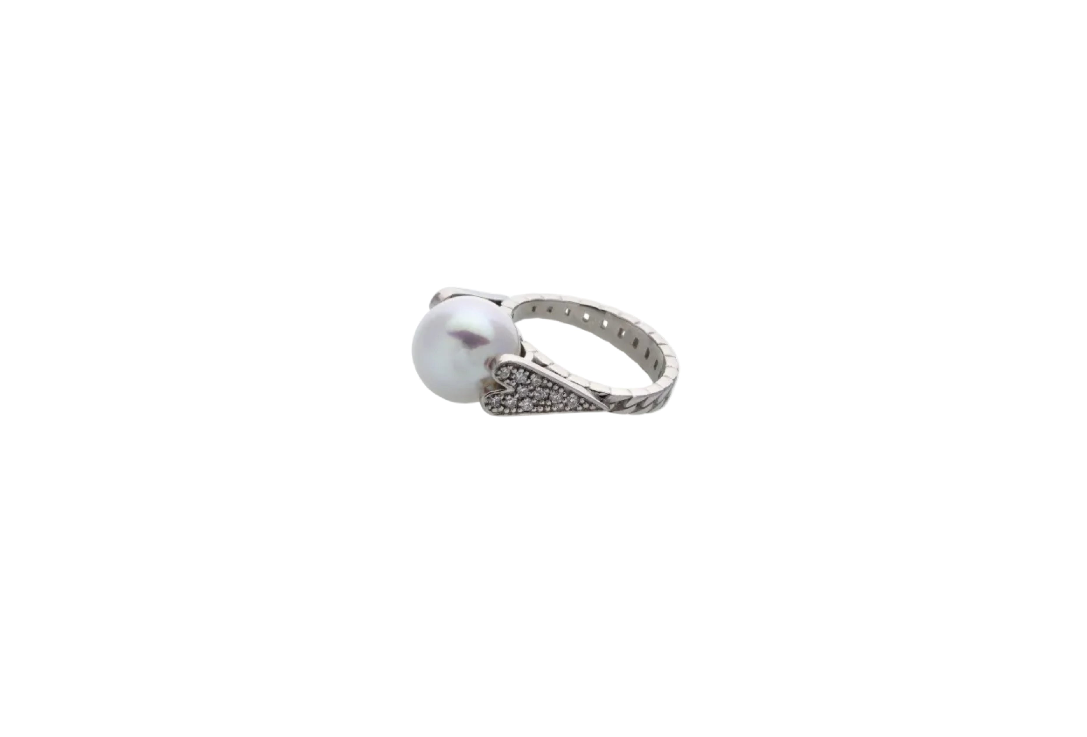 Anello Forever Now perla e diamanti