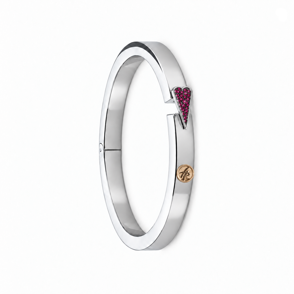 Shining Heart Bracelet in Silver and Diamonds