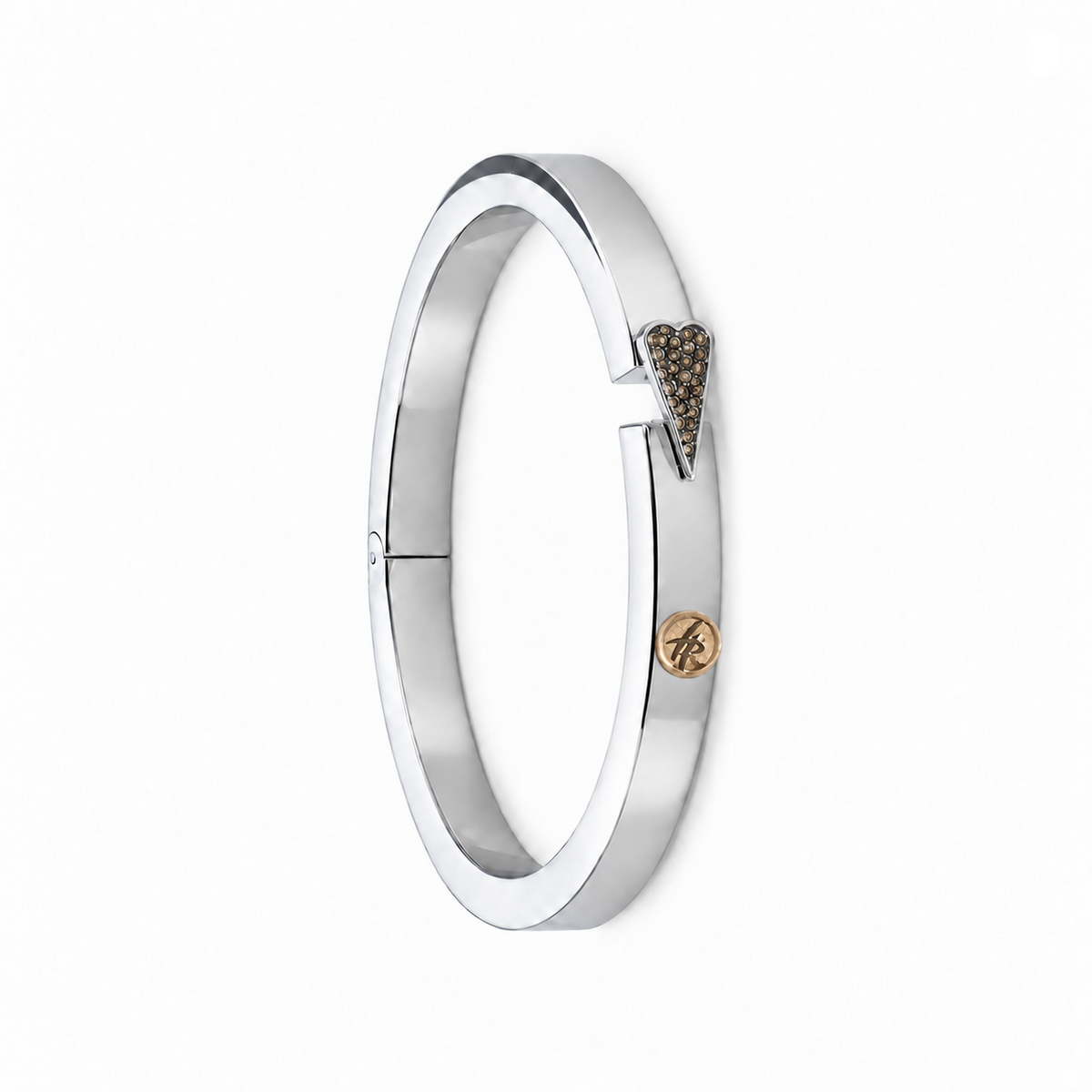 Shining Heart Bracelet in Silver and Diamonds