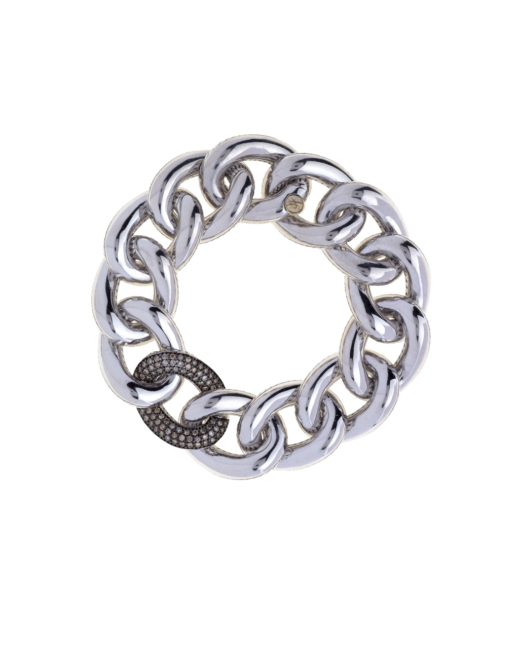 Glitter Bracelet 1 Silver and Diamonds 1 Link