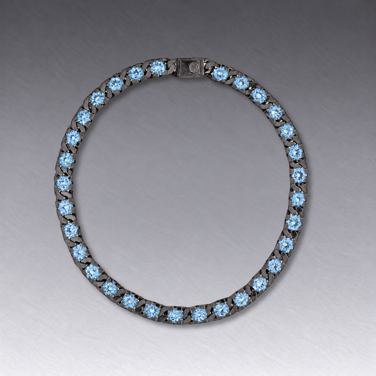 Strength Pavè Necklace in Silver and Emeralds