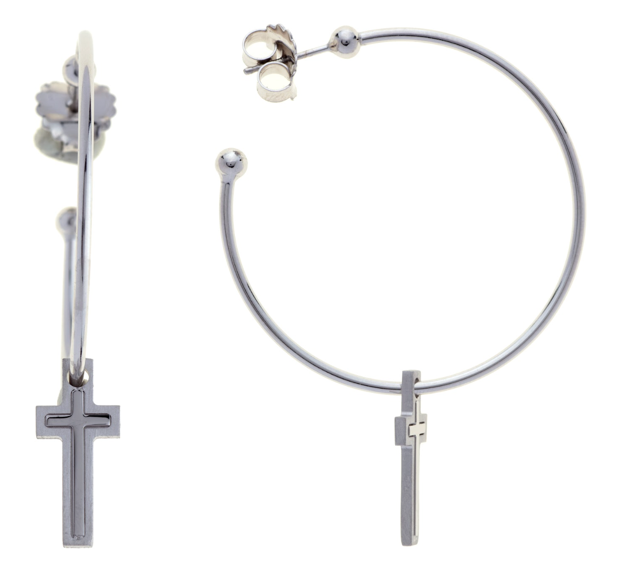 Orecchini My Heart & Cross in Argento