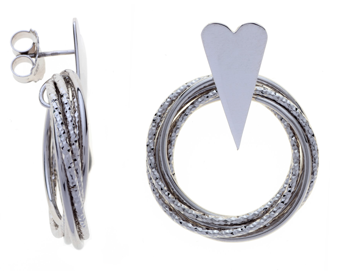 Orecchini Bright Minds Heart in Argento