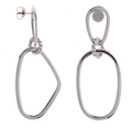 Inclusion Heart Silver Earrings