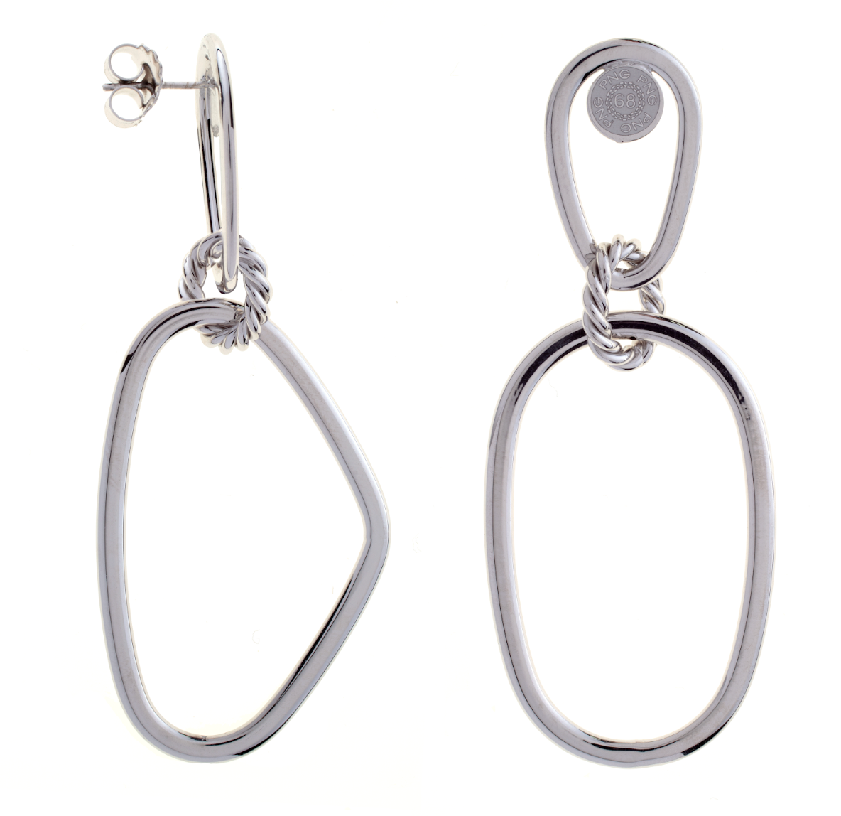 Orecchini Inclusion Heart in Argento