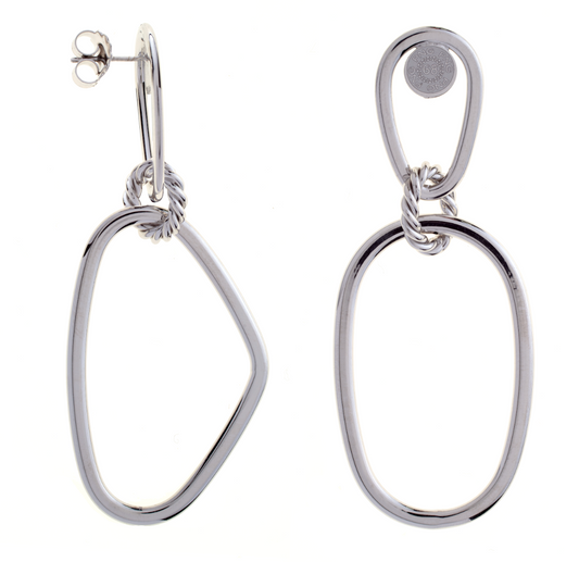 Orecchini Inclusion Heart in Argento