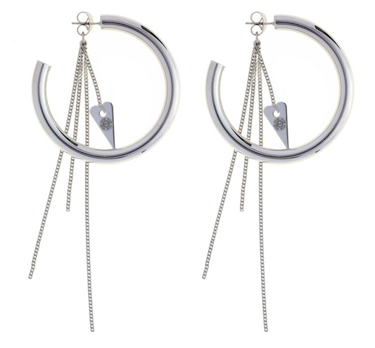 Orecchini Open Heart in Argento