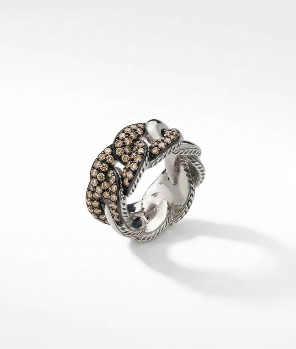 Anello Glitter piccolo in Argento e pietre preziose