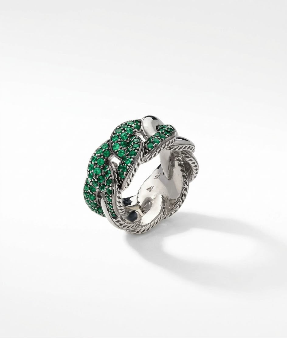 Anello Glitter piccolo in Argento e pietre preziose
