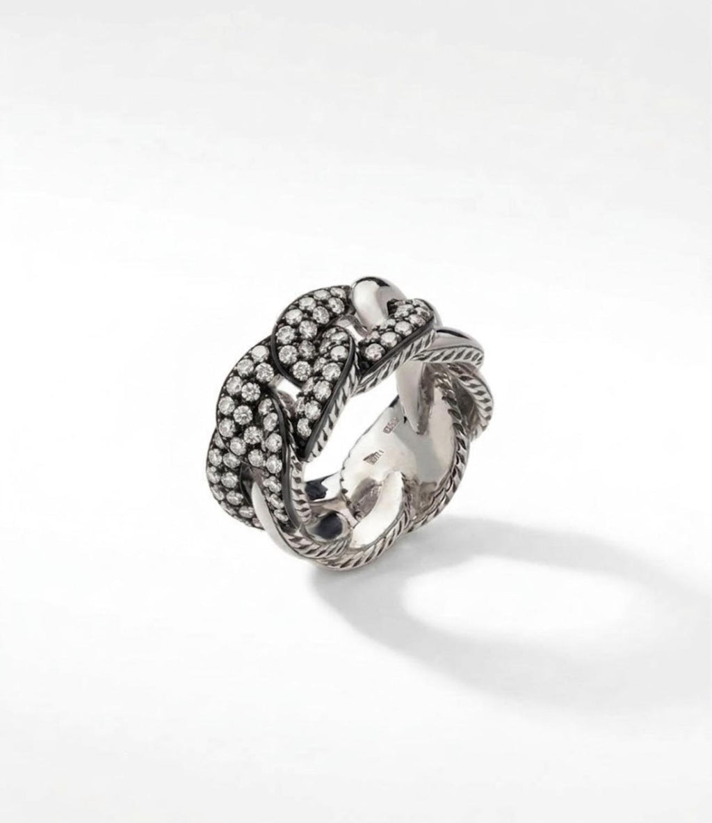 Anello Glitter piccolo in Argento e pietre preziose