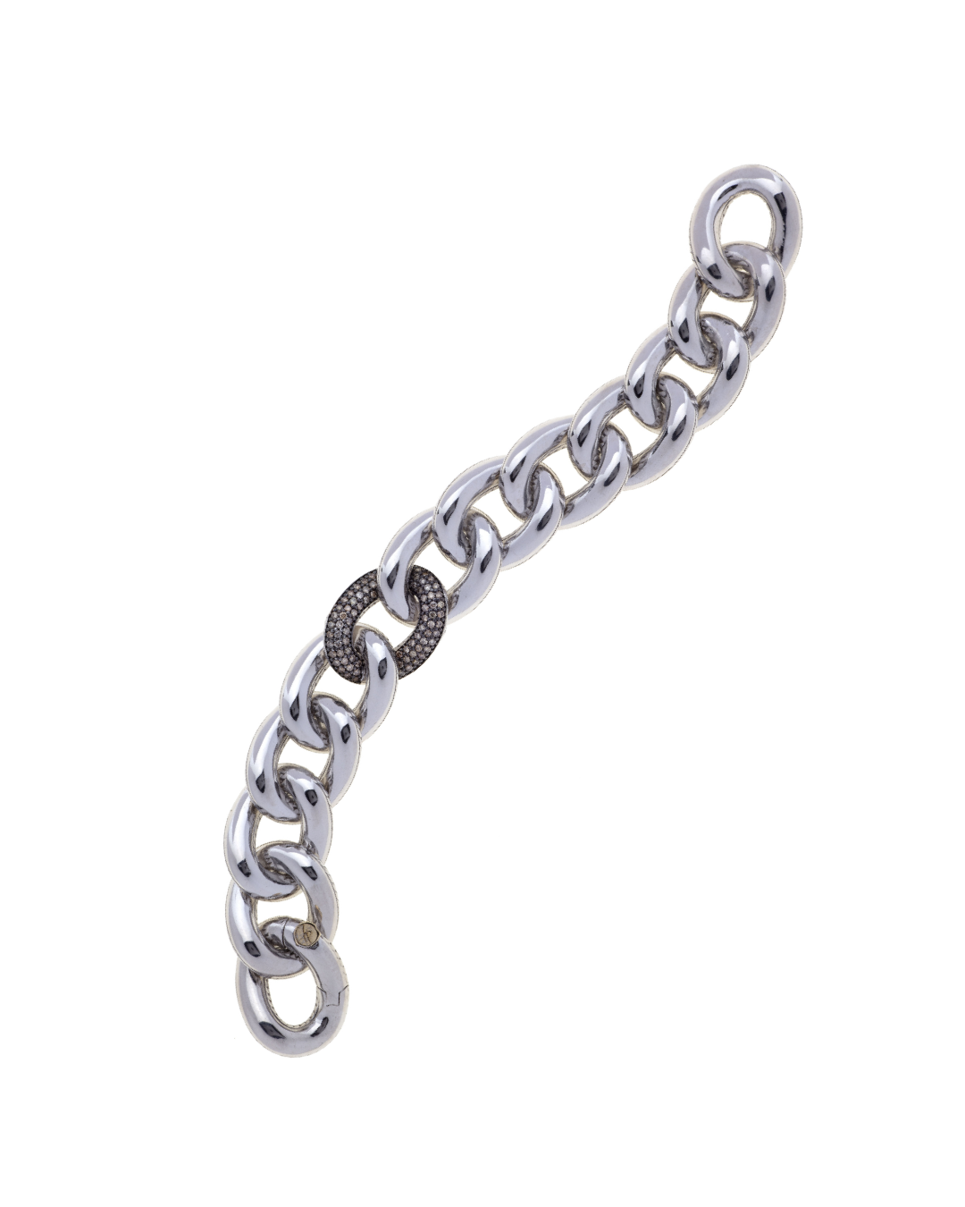 Glitter Bracelet 1 Silver and Diamonds 1 Link
