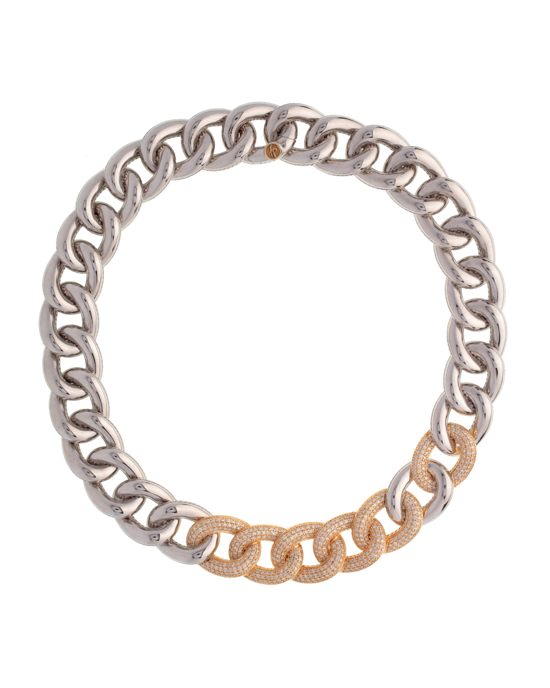 Collana Glitter in argento, oro e diamanti