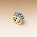 Glitter Ring in Gold, Silver and Diamonds