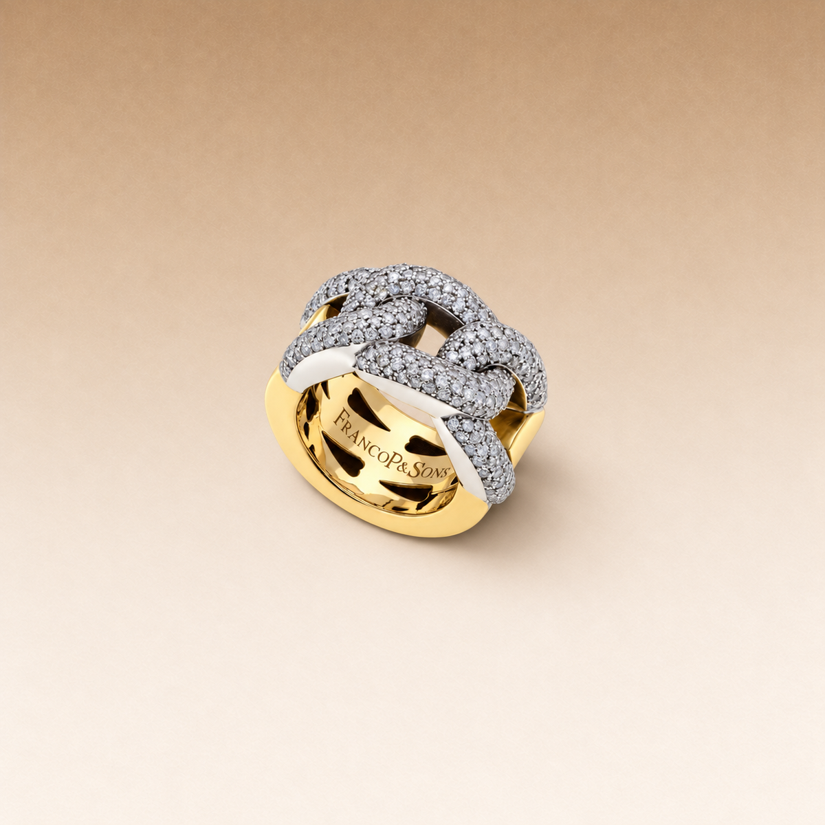Glitter Ring in Gold, Silver and Diamonds