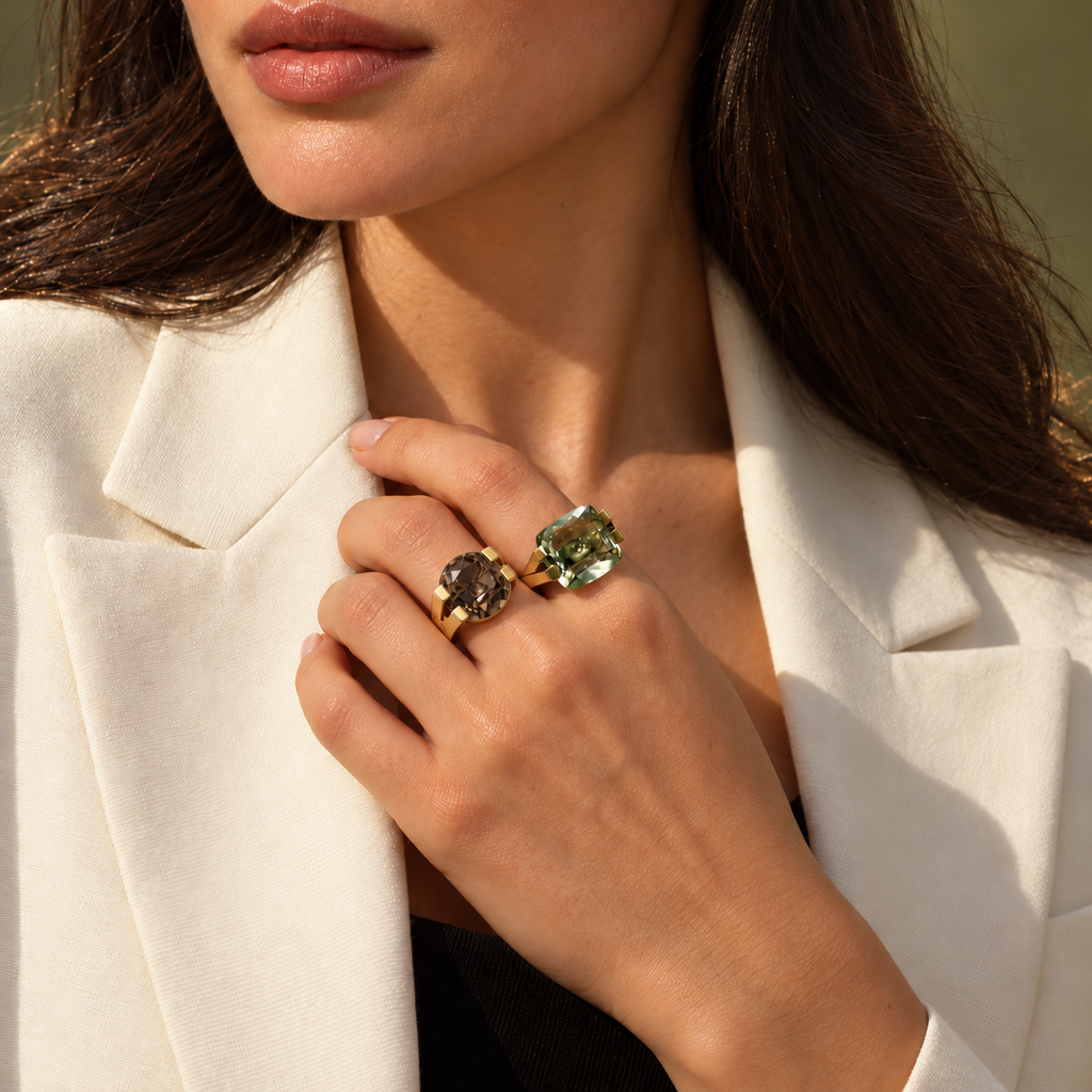 Anello Luminosity in Oro, Argento e Pietra Naturale 17
