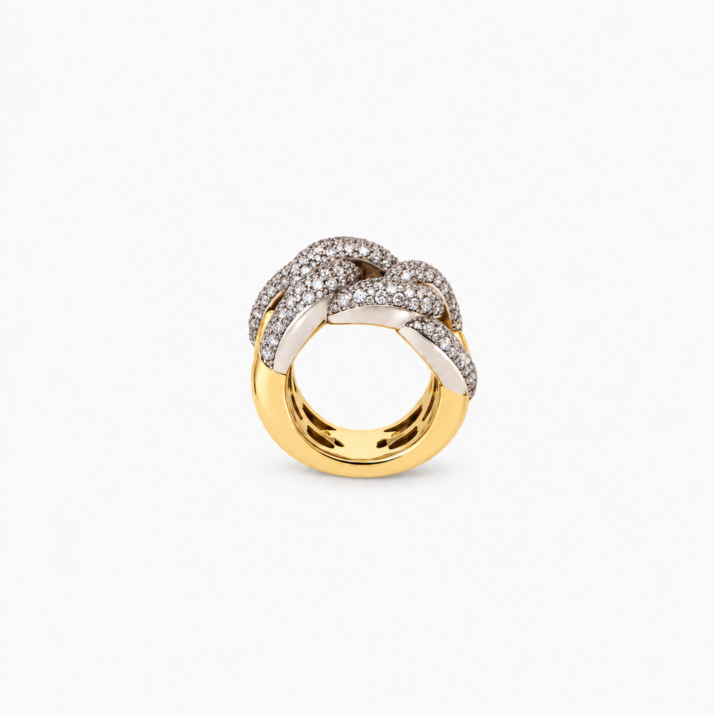 Glitter Ring in Gold, Silver and Diamonds