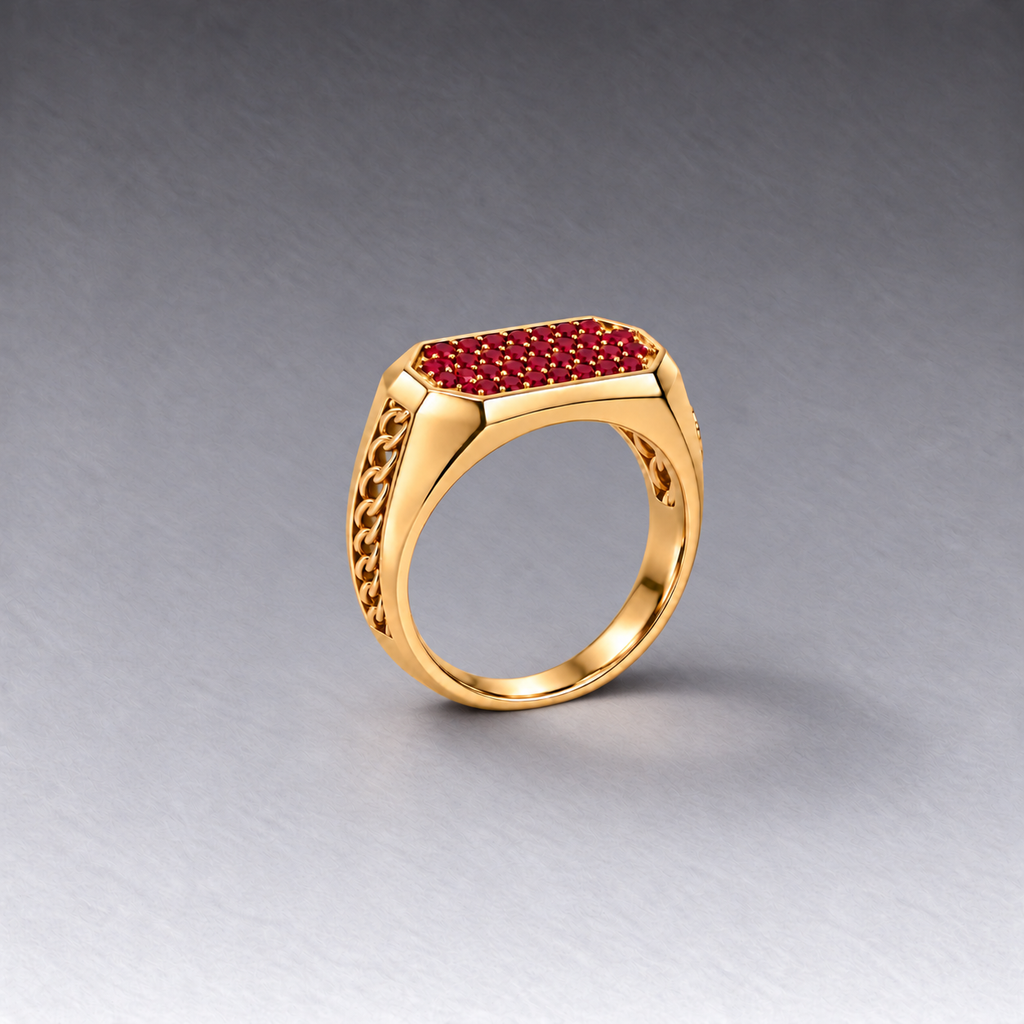 Respect Pavè Ring in Gold and Sapphires